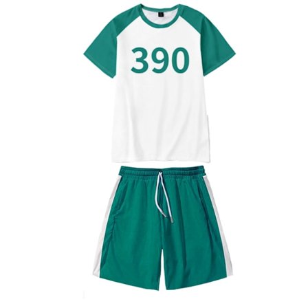 Squid Game 2 Pelaajan Cosplay-asu Lyhythihainen Paita Vaatesetti