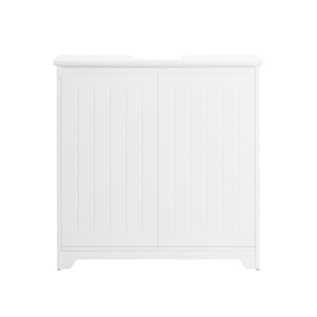 SoBuy Underskab til vask med 2 døre i hvid 60x30x60cm, moderne BZR108-W