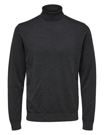 Slhberg Roll Neck Noos Grey Selected