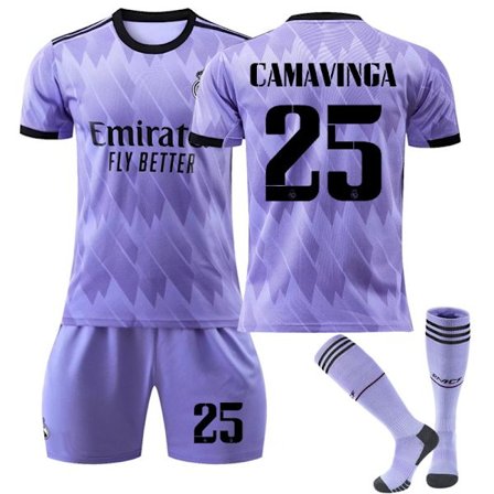 Ny säsong 2022-2023 Real Madrid fotbollströja fotbollsställ CAMAVINGA 25 CAMA WING 25 CAMA WING 25