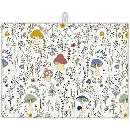 Soppblomster Oppvaskmatte - Ultraabsorberende Mikrofiber Kjøkkenbenkmatte