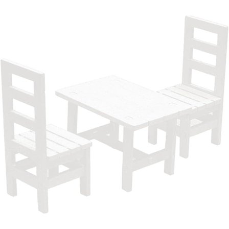1/6 Dukkemøbler, Træ Firkantede Stole 3stk/Sæt, Dukkehus Spisestue Stue Dekoration, 12 tommer Dukke Møbler Model Legetøj, Hvid