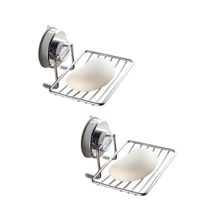 2-pak sugekop sæbeskål 304 rustfrit stål svampeholder