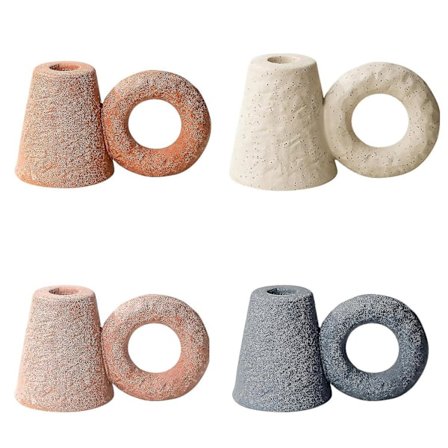 Geometrisk Koppformad Keramisk Ljusstake Heminredning