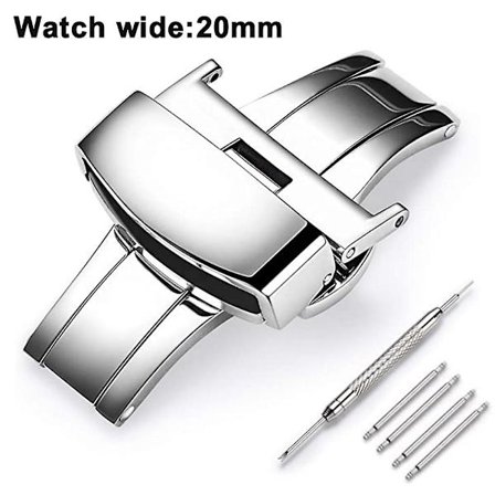 Rostfritt stål Deployment Clasp Buckle Fasten(18mm,20mm )