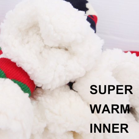 Pige Jule Sutsko Strømper Skridsikre Fuzzy Vinterstrømper til Kvinder