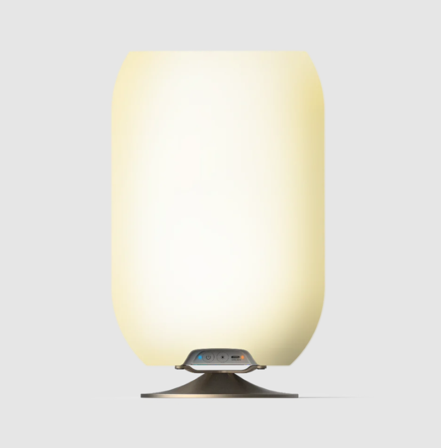 Kooduu Atmos Vinkjøler-lampe-høyttaler, Jacob Jensen design, messing