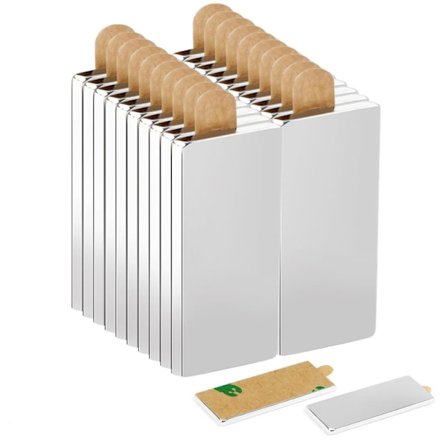 20 Stk. Kraftige selvklebende magneter 30x10x1mm, flate magneter med lim på par, rektangulære neodymmagneter