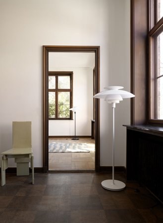 PH 80 gulvlampe m/dimmer H132 - hvit