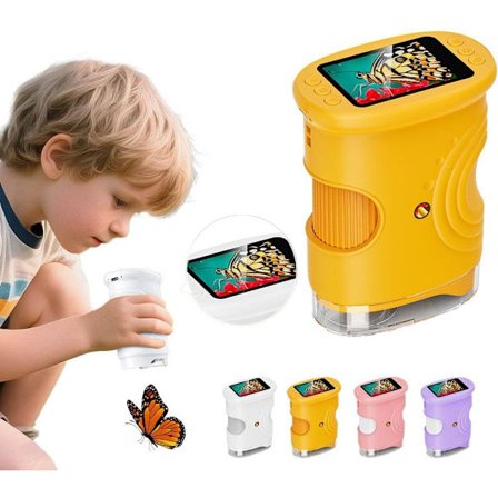 1000X Håndholdt Digitalt Mikroskop for Barn, 2026 Oppgradert Bærbart Mini Lommemikroskop, Digitalt Forstørrelsesglass Vitenskapssett for Hjemmeskole