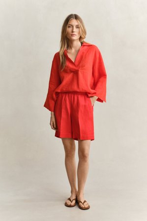 GANT Damen Shorts aus Leinenmix (40) Rot