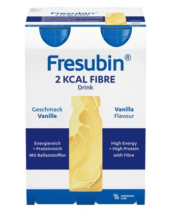 Fresubin 2 kcal Fibre Drink næringsdrikk vanilje 4x200 ml