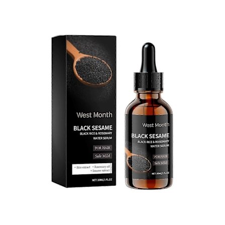 West&Month Svart Sesamolja Hårserum Ger näring åt håret, förbättrar torrhet, frissighet, kluvna toppar, gör håret mjukt och glänsande