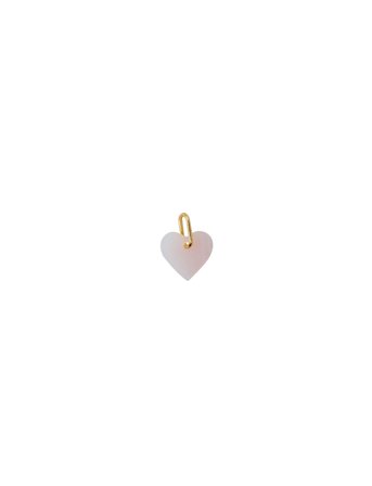 Design Letters Stone Heart, Gold - Pink - L:13MM