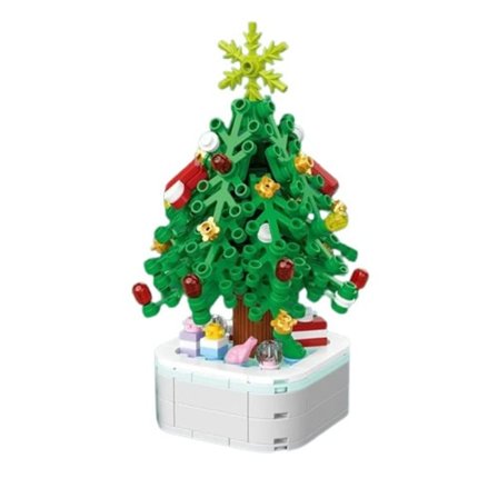 Jul tre jule fest scene pynt montering byggeblokker