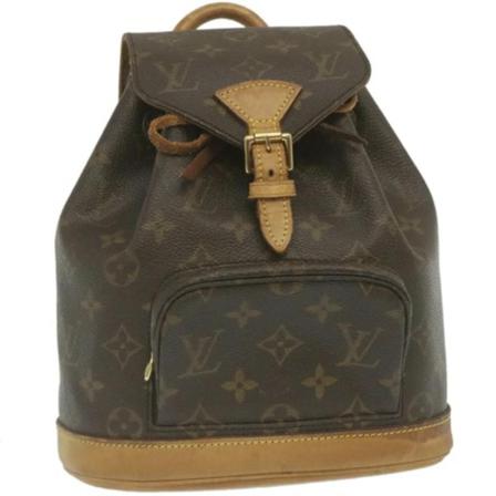 Louis Vuitton Vintage, Pre-owned Canvas Montsouris Bruin, Dames, Maat:ONE Size,leer