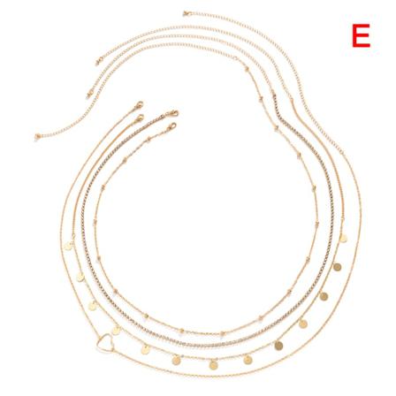 Smycken Sexiga Multi-lager Midjekedja Överlägg Kedja Body Chain S