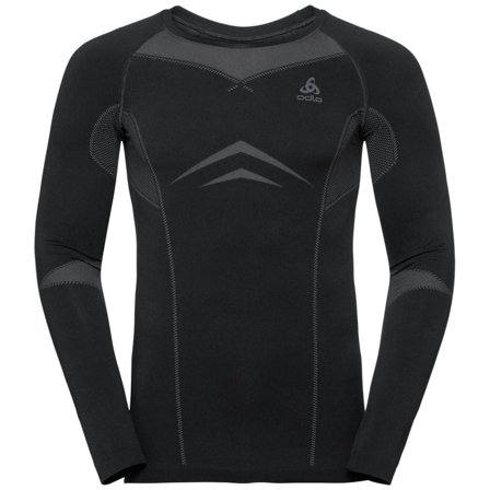 Odlo Men's Performance Evolution Warm Long-Sleeve Base Layer Top Men base layer tops Black M