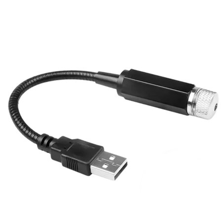 USB Car Starrying Projector Light 360° Vridbara tak Dekorativa lampor för sovrumsbil