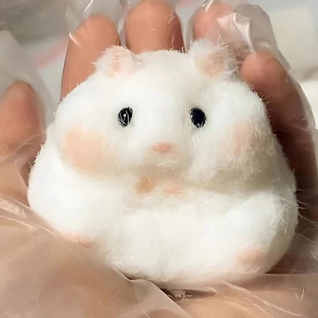 Håndlaget Taba Squishy Liten Hamster Silikon Klemleke for Stresslindring Søte Hamsterleketøysgaver