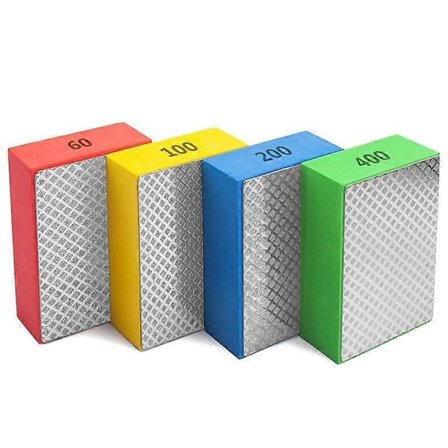 4-pak Diamant Håndpoleringspuder til Slibning af Keramik Glas Fliser Beton Sten Marmor Granit, 60,