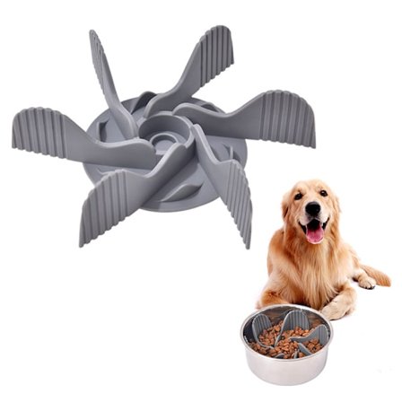 Slow Food Hundskål Insats Kvarn Sugkoppar Ultra Robust Slow Food Hundskål För Små och Medelstora Hundar, Kompatibel med Vanliga och Upphöjda Hund