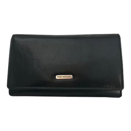 The Monte Steam Pung Leather Black Sort, Dame Punge og Kortholder, Størrelse: ONE Size