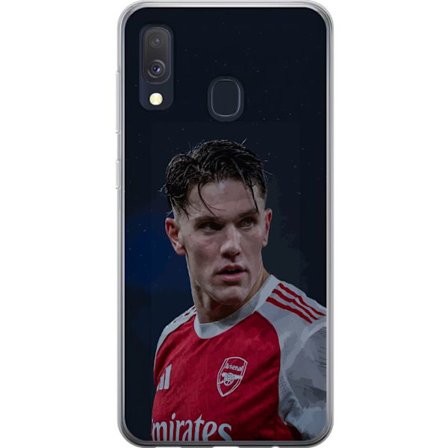 Yhteensopiva Puhelinkuori Samsung Galaxy A40 Pastellivärikkäät sateenkaaret, joissa on valkoiset tähdet ja pehmeä väriero taivaallisessa unelmahimmess