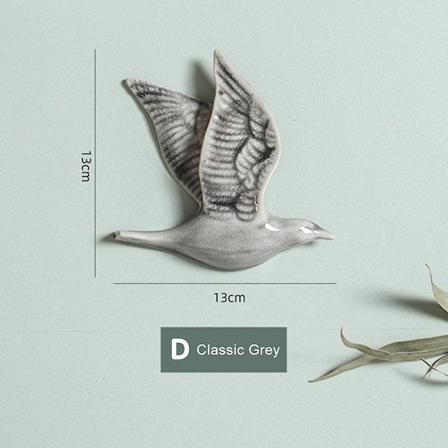 3D-keramiikka lent v t linnut sein koristelu luovat linnut riippuva koriste kotiin Classic Grey Type E