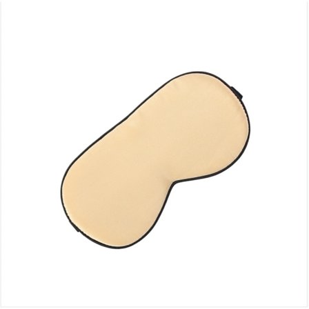 Silkkinen uninaamio mustalla reunuksella - säädettävä, sileä kosketus, täydellinen pimentävä vaikutus matkoille ja uneen Champagne