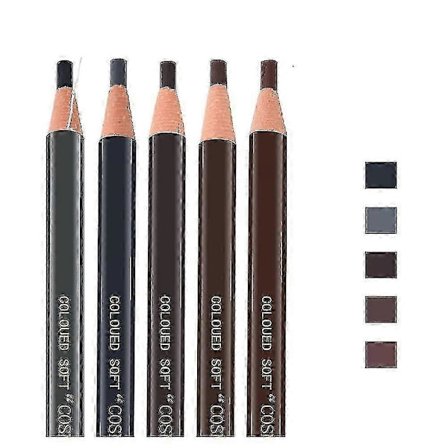 5 st Microblading Penna Vattentät Ögonbryn Peel-off Penna Dragsko, 5 Färger