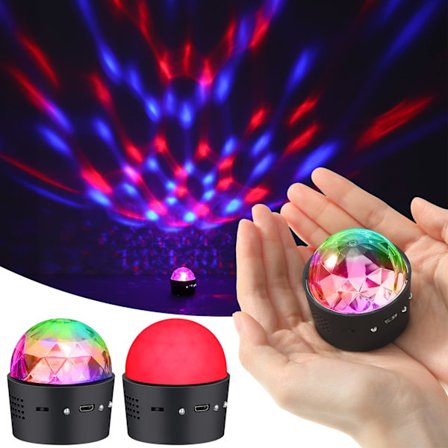 2-delt mini oppladbart discokule trådløst lys