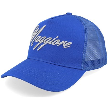 Maggiore - Blå trucker Caps - Script Blue A-Frame Trucker @ Hatstore