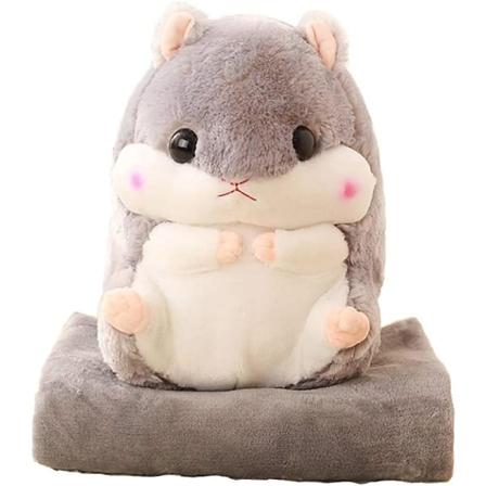 Plyysihamster-pehmolelu peitolla 19,7 tuumaa harmaa