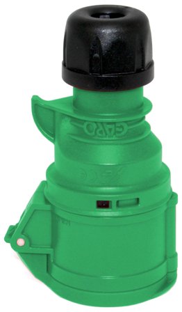 Garo S 416-2 S Skarvuttag IP44, 5-polig, 16A Grön, 2 h, Anslutningsdon & kablar