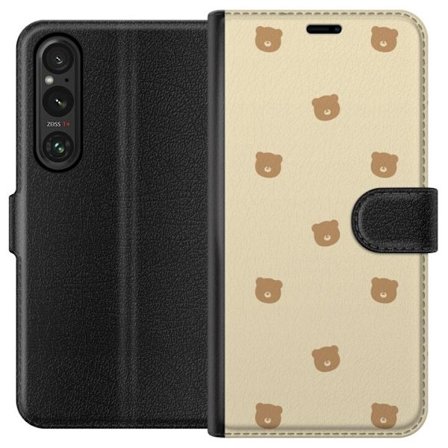 Plånboksfodral till Sony Xperia 1 V med Björnmönster