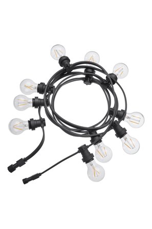 Jotex - BRIGHT utendørs tilleggslysslynge Svart Klar - Kjøp Dekorativ belysning hos Jotex