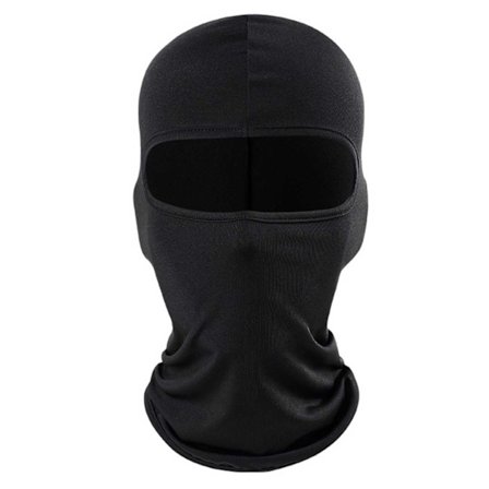 Tynd Sort Balaclava Skimaske Røverhue 1 Hul sort_Julegave