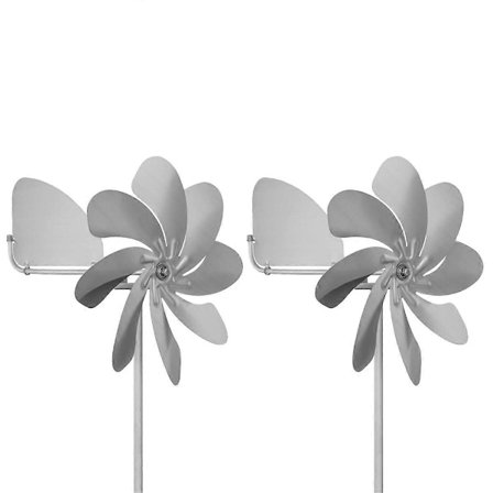 Vindsnurra Utomhus Metall Väderkvarn 360 Graders Rotation Kraftig Metall Väderkvarn Trädgård Jordspett