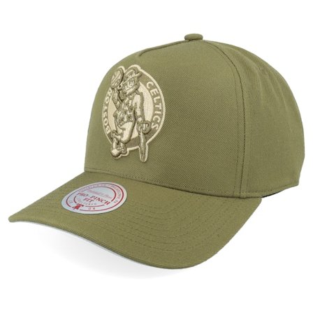 Mitchell & Ness - NBA Groen adjustable Cap - Boston Celtics Fashion Basic Pro Olive A-Frame Adjustable @ Hatstore