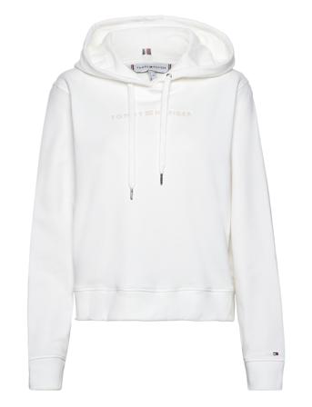 Reg Frosted Corp Logo Hoodie Hettegenser Genser Hvit Tommy Hilfiger*Betinget Tilbud