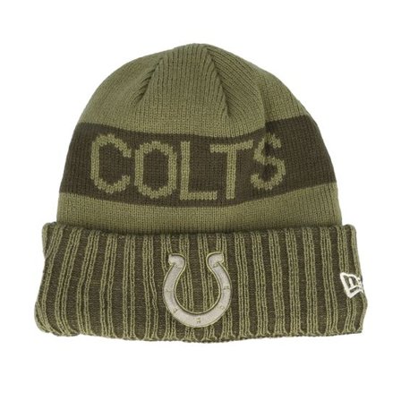 New Era - NFL Grön cuff Beanie - Indianapolis Colts NFL Salute To Service Green Knit Cuff @ Hatstore