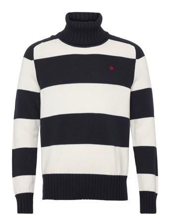 Davy Roller Neck Knitwear Turtlenecks Multi/mønstret Morris