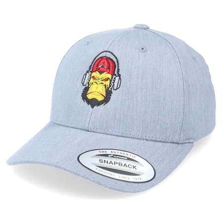 Kinder Kiddo Cap - Grau adjustable Cap - Kinder Cool Music Monkey Heather Grey Adjustable @ Hatstore