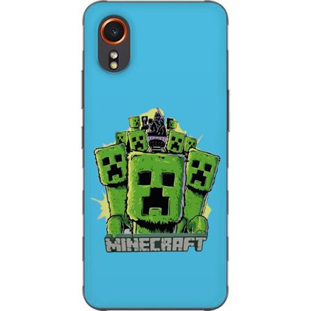 Kompatibel Mobilcover til Samsung Galaxy Xcover7 Minecraft Creeper hær grøn creeper illustration tegneserie stil klassisk Minecraft tema