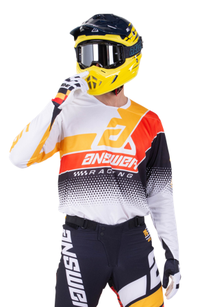 Maglia Cross Answer Elite Korza Nero-Bianco-Arancio M