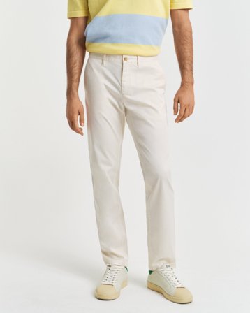 GANT Herren Sunfaded Slim Fit Chinohose (34/32) Weiß