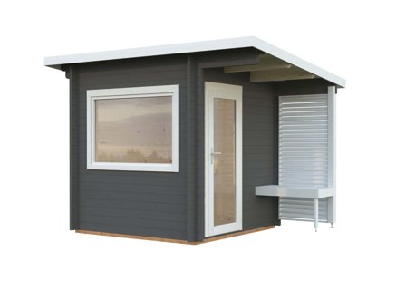 Palmako Sanna Bastu 4,4 m², Invändig 4,1 m², grå + vit, Pooler & utebad