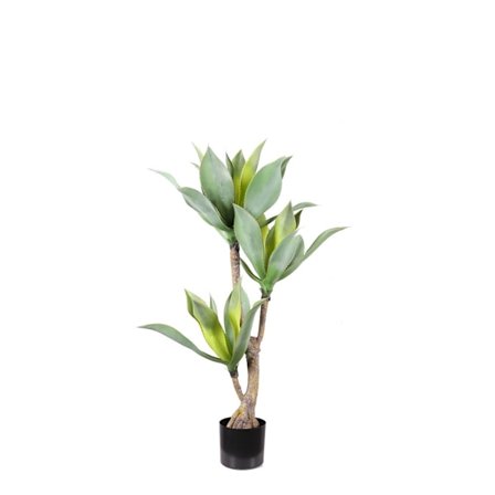 Kunstigt træ i potte, 120 cm PVC, sort fod