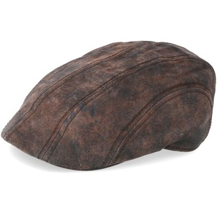 Stetson - Brun flatcap Keps - Ivy Cap Pigskin Dark Brown Flat Cap @ Hatstore